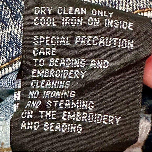 AZI Bling Medium Wash Flair Bootcut Denim Blue Jeans Western Cowgirl Women Sz 6 - Picture 12 of 12